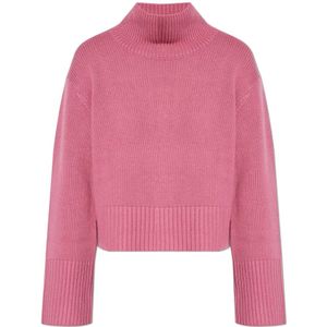 Lisa Yang, Truien, Dames, Roze, S, Kasjmier, Fleur Sweater