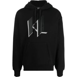 Karl Lagerfeld, Sweatshirts & Hoodies, Heren, Zwart, S, Katoen, Hoodies