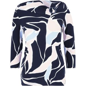 Betty Barclay, Blouses & Shirts, Dames, Veelkleurig, 3Xl, Leer, Bloemenprint Shirt met Gesp