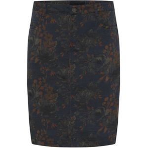 C.Ro, Bloemenprint Rok Bruin, Dames, Maat:4XL