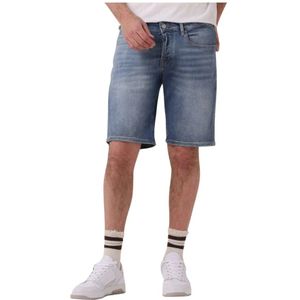 Scotch & Soda, Korte broeken, Heren, Blauw, W30, Denim, Blauwe Zomer Shorts Ralston Stijl