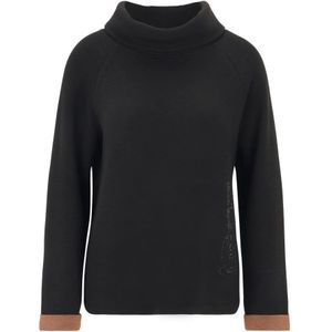 Betty Barclay, Sweatshirts & Hoodies, Dames, Zwart, XL, Glitter Turtleneck Sweatshirt