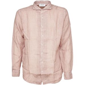 Gran Sasso, Overhemden, Heren, Roze, 5Xl, Linnen, Casual Shirts