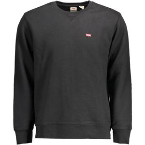 Levi's, Sweatshirts & Hoodies, Heren, Zwart, 2Xl, Katoen, Zwarte Katoenen Sweatshirt