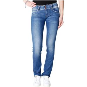 Pepe Jeans, Jeans, Dames, Blauw, W31 L34, Denim, Slim-fit Jeans