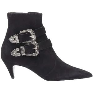 Yves Saint Laurent Vintage, Pre-owned Suede boots Zwart, Dames, Maat:37 EU