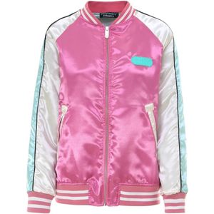 Pharmacy Industry, Nylon Rits Sweatshirt Roze, Dames, Maat:L