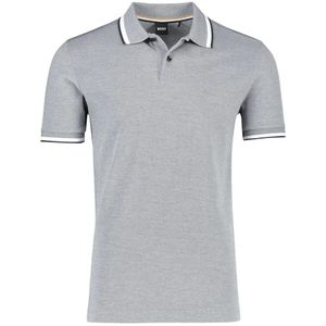 Hugo Boss, Grijze poloshirt met korte mouwen Grijs, Heren, Maat:M