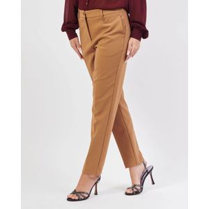 Fracomina, Broeken, Dames, Bruin, S, Polyester, Camel Chino Broek Regular Fit