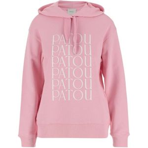 Patou, Sweatshirts & Hoodies, Dames, Roze, M, Katoen, 455P Stijl/Model Naam