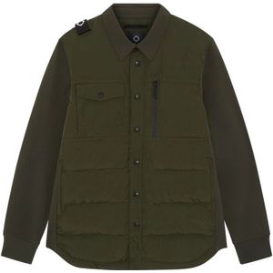 Ma.strum, Jassen, Heren, Groen, M, Nylon, Softshell Dons Quilt Overshirt