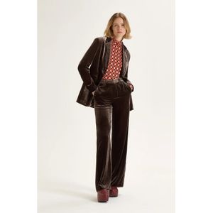 Maliparmi, Broeken, Dames, Bruin, M, Fluid Velvet Broek