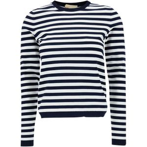 Michael Kors, Mini Rugby Stripe Sweaters Blauw, Dames, Maat:L