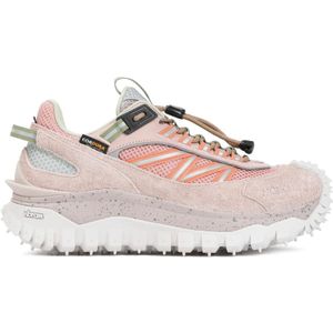 Moncler, Schoenen, Dames, Roze, 38 1/2 EU, Polyester, Roze & Paarse Trailgrip Sneakers