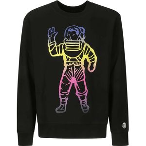 Billionaire Boys Club, Sweatshirts & Hoodies, Heren, Zwart, S, Bedrukte Crew-Neck Sweatshirt met Logo Detail