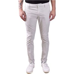 Dondup, Broeken, Heren, Grijs, W33, Stijlvolle Slim-Fit Broek voor Mannen