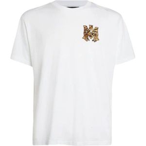 Amiri, Tops, Heren, Wit, XL, Katoen, Chinese Nieuwjaar Tijger T-shirt
