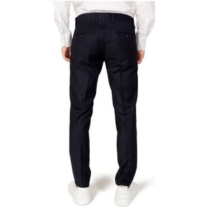 Antony Morato, Broeken, Heren, Blauw, S, Polyester, Blauwe Polyester Viscose Elastaan Broek