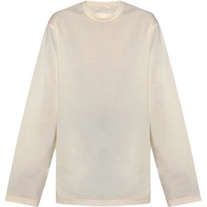 Y-3, Sweatshirts & Hoodies, Dames, Beige, XS, Katoen, Oversized T-shirt