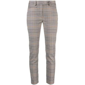 Dondup, Grijze Prince of Wales Check Broek Grijs, Dames, Maat:W26