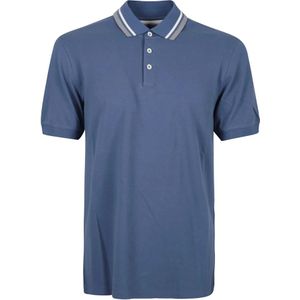 Brunello Cucinelli, Tops, Heren, Blauw, M, Stijlvolle Polo Shirt