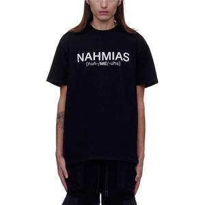 Nahmias, Tops, Heren, Zwart, XL, Katoen, Uitspraak T-Shirt