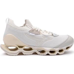Mizuno, Sneakers van Technische Stof met Rubberen Details Wit, Dames, Maat:39 EU