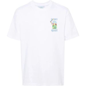 Casablanca, T-Shirts Wit, Heren, Maat:XL