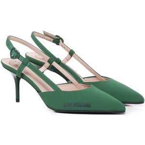 Love Moschino, Schoenen, Dames, Groen, 36 EU, Groene Stilettohak Sandalen