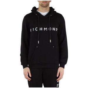 Richmond, Sweatshirts & Hoodies, Heren, Zwart, XL, Katoen, Katoenen Hoodie