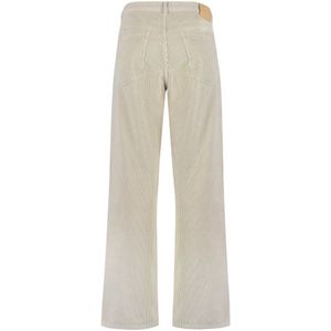 Gant, Broeken, Heren, Beige, W34, Katoen, Corduroy Loose Fit Broek Metalen Knopen