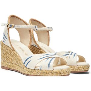 Stuart Weitzman, Schoenen, Dames, Beige, 38 EU, Jute, Wedges