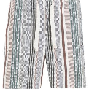 Orlebar Brown, Korte broeken, Heren, Veelkleurig, W34, Katoen, Multicolor Gestreepte Canvas Koord Shorts