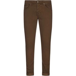 Dondup, Broeken, Heren, Bruin, W31, Katoen, Bruine Skinny Fit Katoenen Broek