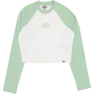 Dickies, Groene Longsleeve Streetwear Tee Veelkleurig, Dames, Maat:M