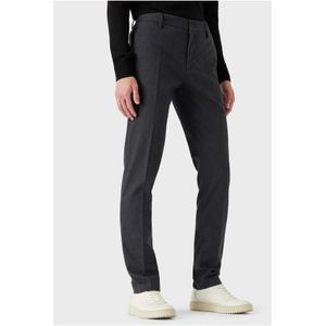 Emporio Armani, Broeken, Heren, Blauw, M, Katoen, Diagonale Twill Broek