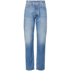 Maison Margiela, Slim-Fit Klassieke Blauwe Jeans Blauw, Heren, Maat:W30