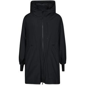 Herno, Mantels, Dames, Zwart, XS, Gore-Tex Manchet Gebreide Jas