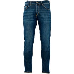 PT Torino, Jeans, Heren, Blauw, W31, Denim, Organische Stretch Denim Tapered Fit Jeans