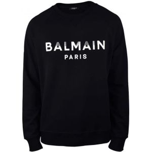 Balmain, Sweatshirts & Hoodies, Heren, Zwart, L, Katoen, Beachwear