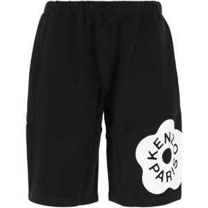 Kenzo, Korte broeken, Heren, Zwart, XL, Casual shorts