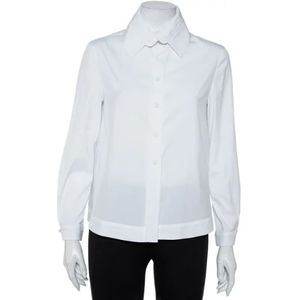 Armani Pre-owned, Pre-owned, Dames, Wit, M, Katoen, Pre-owned Cotton tops