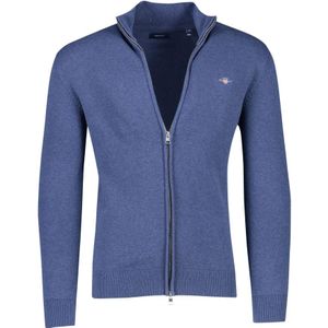 Gant, Sweatshirts & Hoodies, Heren, Blauw, XL, Katoen, Blauwe Zip-through Vest