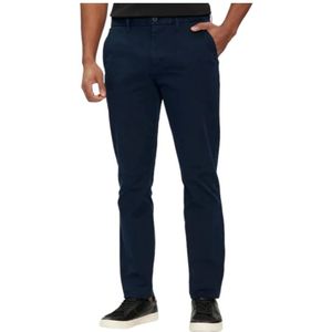 Tommy Hilfiger, Marineblauwe Austin Chino Broek Blauw, Heren, Maat:W34 L32