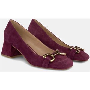 Alma EN Pena, Schoenen, Dames, Rood, 37 EU, Leer, Leren pumps met vierkante neus