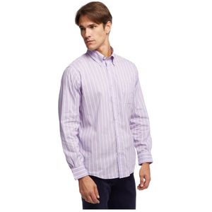 Brooks Brothers, Overhemden, Heren, Paars, L, Katoen, Regent Regular-Fit Sport Shirt, Brooks Stretch Performance Series