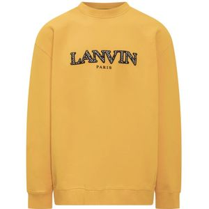 Lanvin, Sweatshirts & Hoodies, Heren, Geel, M, Klassieke Sweatshirt