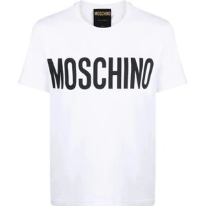 Moschino, Tops, Heren, Wit, S, Katoen, T-Shirts