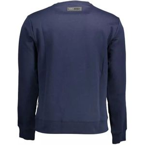 Plein Sport, Sweatshirts & Hoodies, Heren, Blauw, 2Xl, Katoen, Blauw Logo Detail Sport Sweatshirt