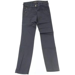 Jacob Cohën, Blauwe Jeans met Franjes en Logo Blauw, Dames, Maat:W26